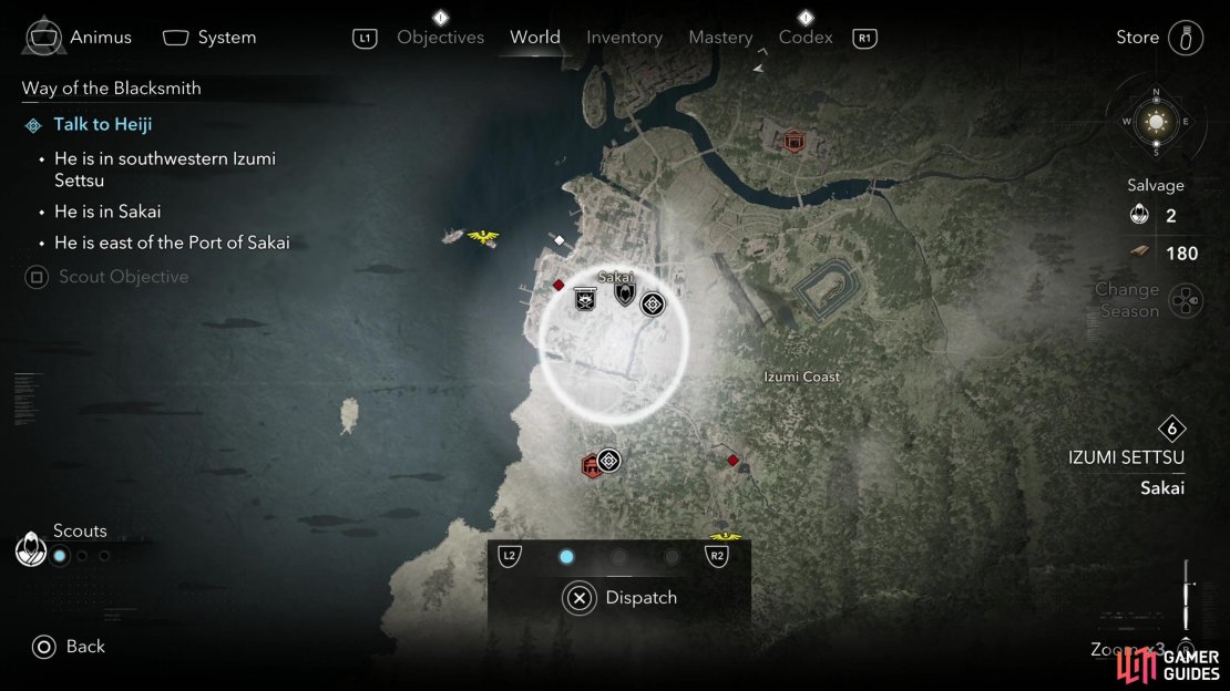 Use scouts to search for intel in an area,