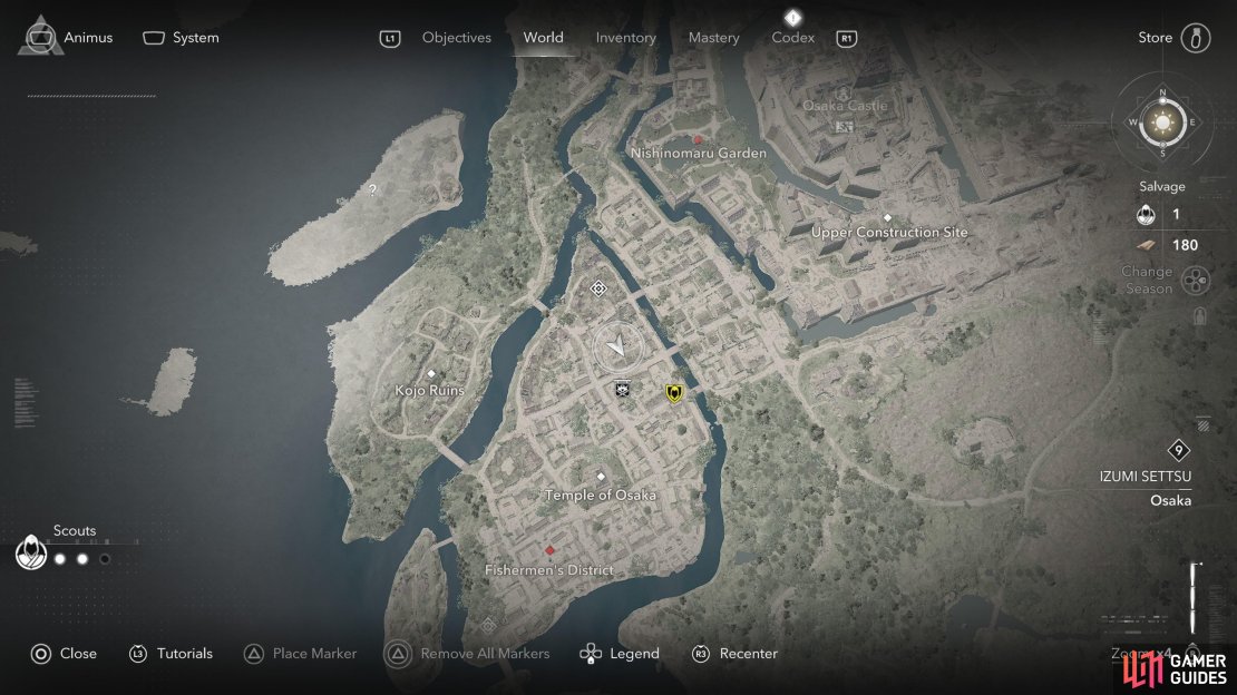 The location of Butterfly #9 on the map.
