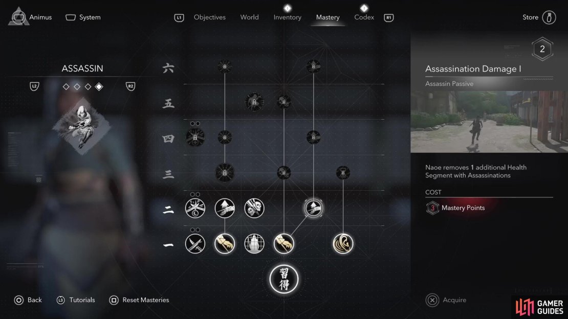 Increasing your assassination damage will help a lot.