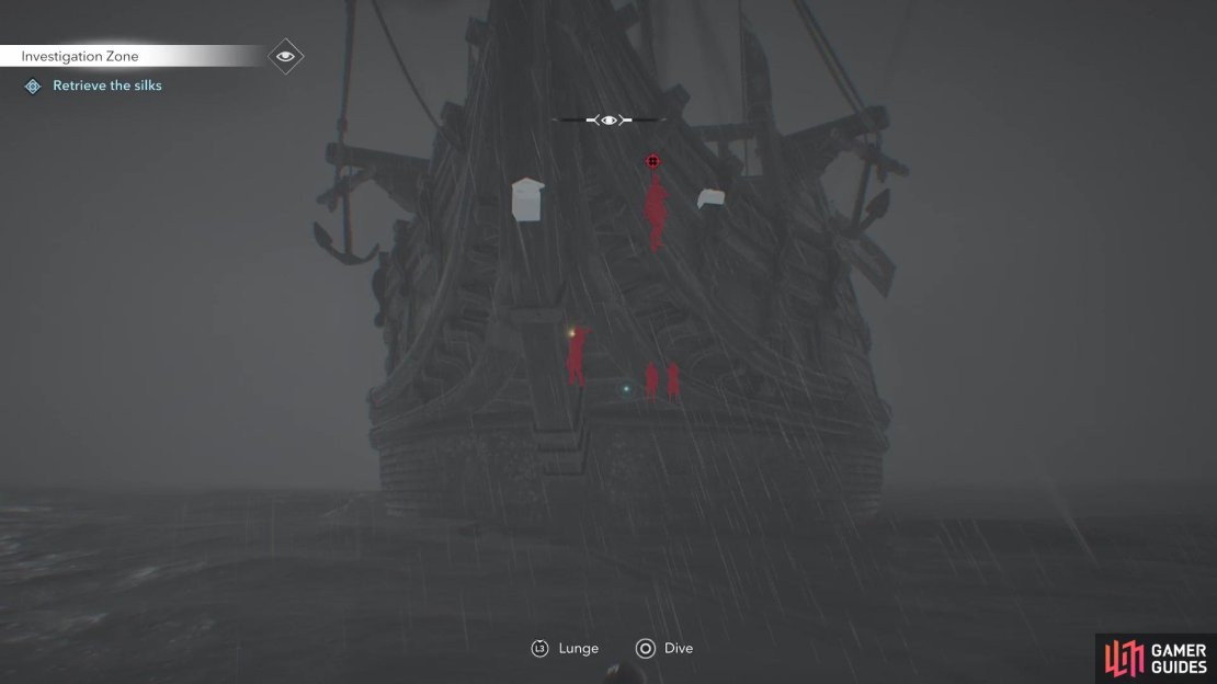 The big ship with the enemies on it is the one you want to board.