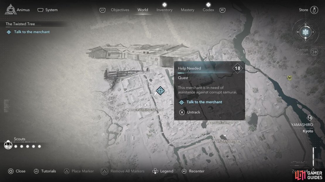 The location of the merchant that adds the other family members to the Twisted Tree board.