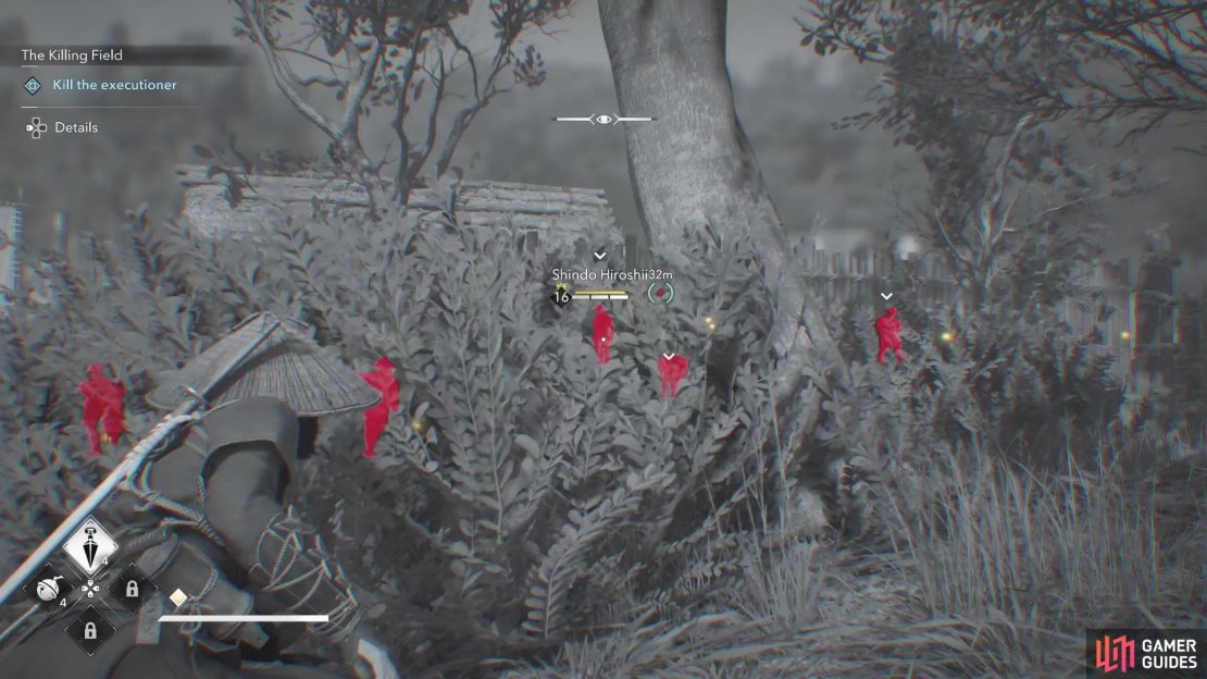 Use your Eagle Eye to mark all of the enemies before you infiltrate the camp.