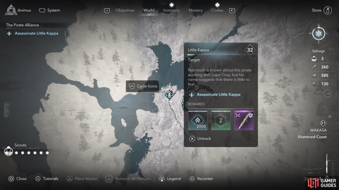 Little Kappa is found at Maizuru&rsquo;s Lair, in the Shattered Coast sub-region.
