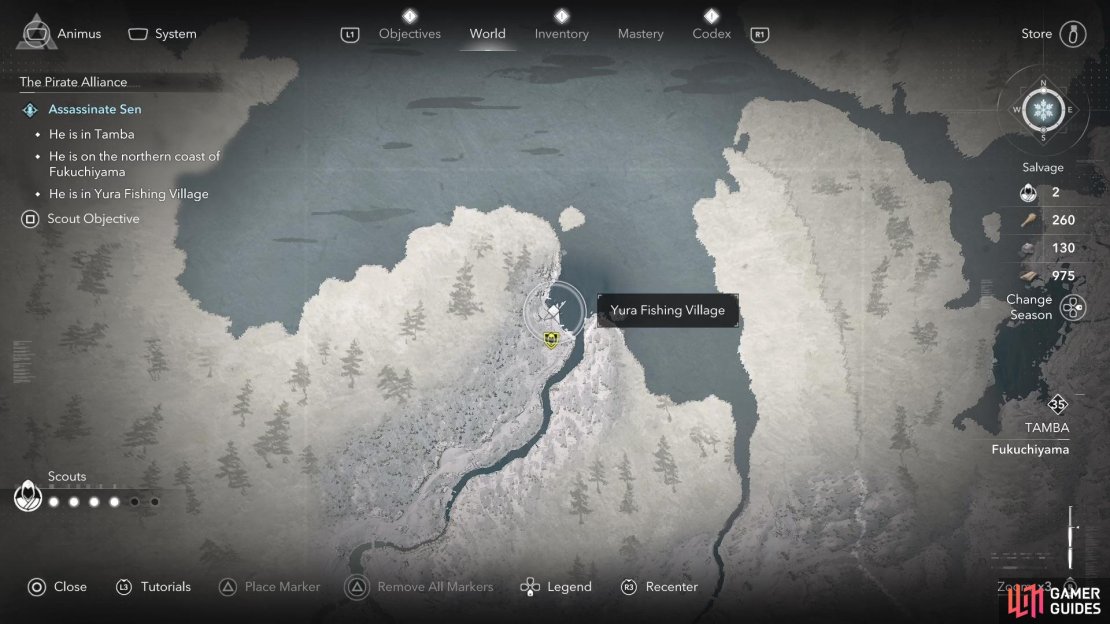 Sen will be found in Yura Fishing Village, along the northern coast of Tamba.