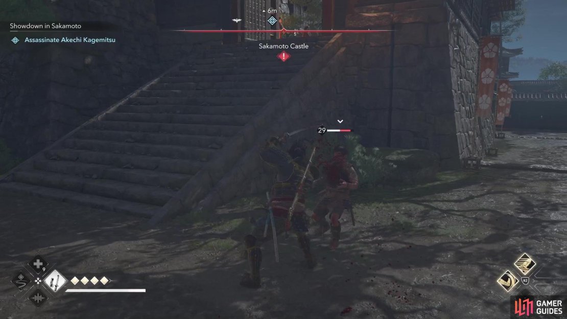 If you use Yasuke at the end, you&rsquo;ll need to most likely fight your way to the tenshu.