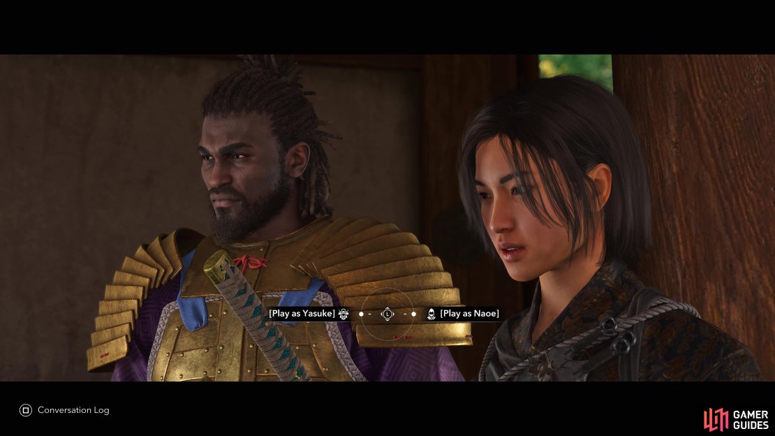 Some cutscenes give the option to change characters.
