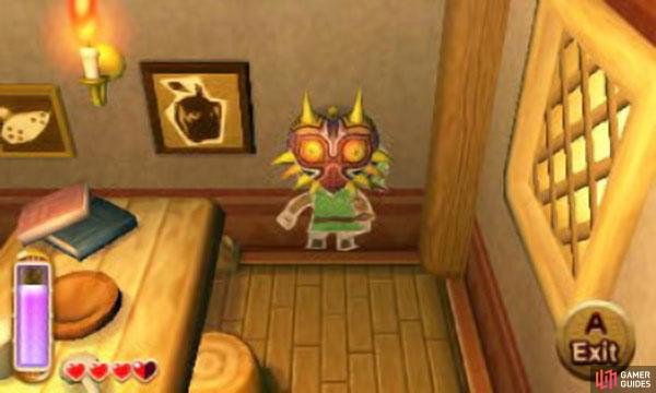 Easter Egg: If you head back to your house/Ravio&rsquo;s house (delete as applicable); merge into the right-hand wall and you&rsquo;ll appear to be wearing a rather familiar mask&hellip;  Perhaps there&rsquo;s pictures you can do this to in other peoples houses&hellip;