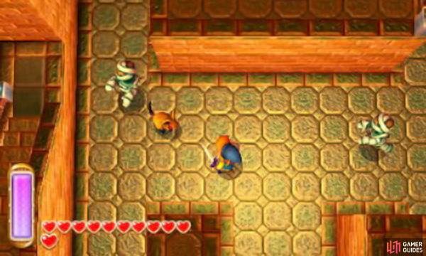 Gibdos are mummies that shuffle towards Link. Unlike other monsters, they don&rsquo;t bounce back much if you hit them, so slash as quick as you can if they get close. Alternatively, set them on fire with the Fire Rod to turn them into Stalfos.