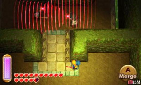 At the very end is a ruin not dissimilar to the Eastern Palace and a weather vane beside it. Bomb the cracked wall ahead to reveal the entrance to the Dark Palace dungeon. Don&rsquo;t worry about alarming the patrol with your explosion; it seems their hearing isn&rsquo;t quite as good as their vision&hellip;