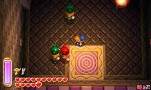 Goriyas come in two colour variants&ndash;red and green. Both types mimic Link&rsquo;s movements, moving in the opposite direction that Link moves. Green ones can be be slain with normal attacks. The red ones occasionally shoot fireballs and don&rsquo;t take sword damage. For an easy kill, plant a bomb on the floor, then walk in a circle so the Red Goriya is hit by the explosion&ndash;two regular bombs will do the deed.
