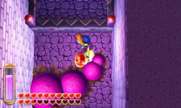 To make things harder, the boss room is small and the walls will move in to make it smaller still! If you&rsquo;re feeling brave, jump in and use the Hammer to stun Moldorm; otherwise, rain bombs from your vantage point. It&rsquo;s easier to hit Moldorm with bombs when the walls close in and it has limited space to move around.  With normal bombs, it will take while, so we hope you upgraded them! After Moldorm has been exterminated, a red warp tile will appear; step on this to return to Floor 3F. One of the four corners of the big door will also light up.