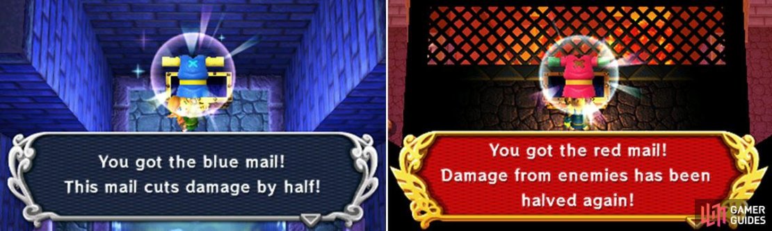Obtained: Automatic How to use: Passive Upgrade and how: Blue Mail (Swamp Palace) and Red Mail (Lorule Castle)