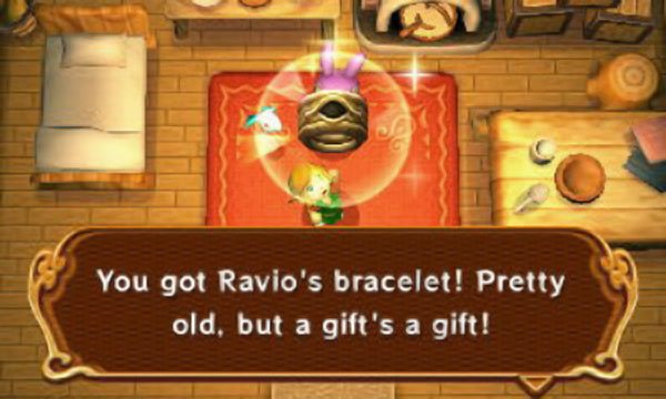 Obtained: Ravio (after the Graveyard secret way) How to use: A Button Upgrade and how: Not applicable
