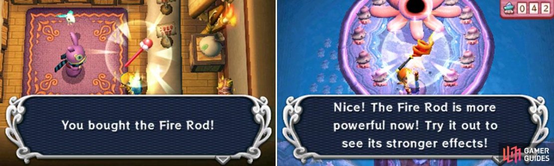 Obtained: Ravio&rsquo;s Shop  Rent fee: 100 Rupees  Purchase fee: 1200 Rupees  Upgrade and how: Nice Ice Rod (Mother Maimai)