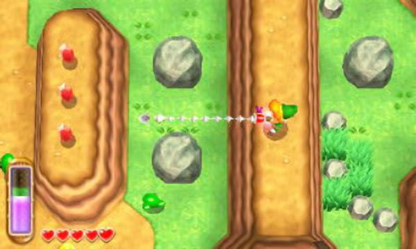 The Hookshot not only allows you to pull in Rupees, small hearts etc, but it also stuns non-armored enemies from a safe distance (along with pushing them backwards - useful if they&rsquo;re near a ledge).