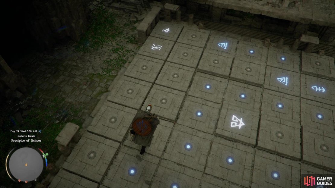 The actual puzzle at each Abyss Cresset is unique - tile puzzles are popular,