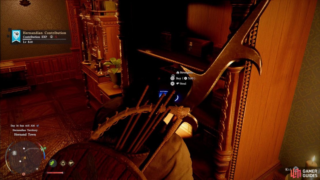 You can safely steal Strongboxes at the bank,