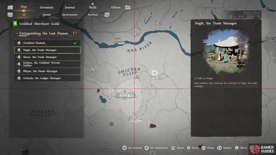 The location of Nogle on the map.