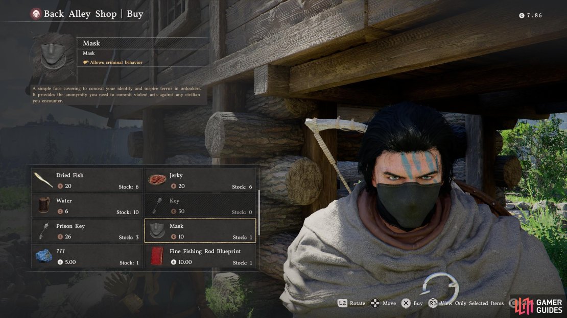 To steal, you&rsquo;ll need a mask - you can get them as drops from bandits or by buying them from black market vendors.