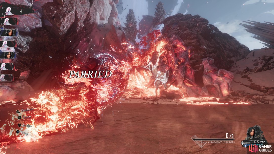 Danseuse Teacher&rsquo;s quest requires you to parry around 20 attacks of different speeds without failing.