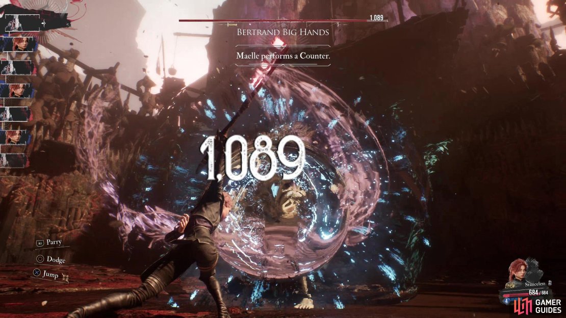 Most of your opponents have easily parried attacks, and a few parries should see you to victory.