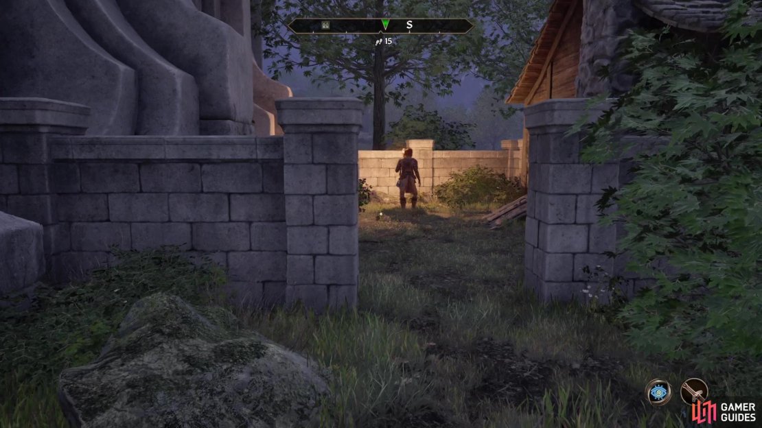 The Garden of Dareloth is behind the Abandoned Shack in the Waterfront District.
