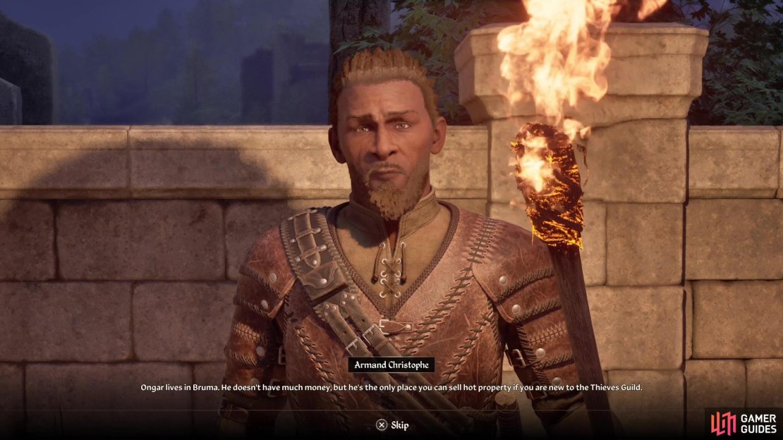 Armand will mention that to move up in the ranks, you&rsquo;ll have to fence stolen items.