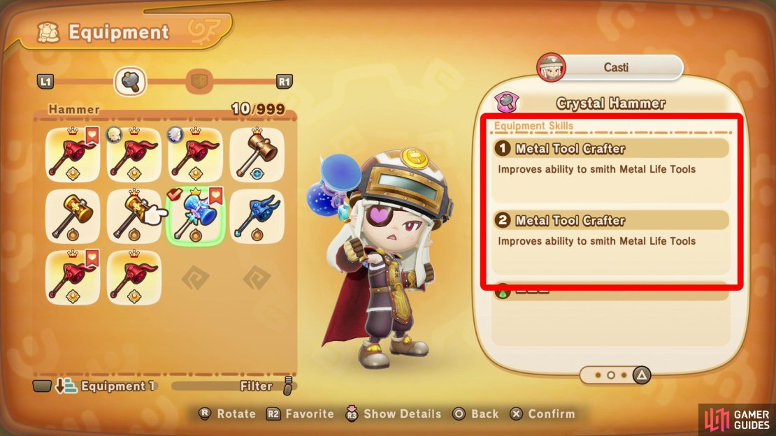 Shoot for hammers and saws with the &ldquo;Tool Crafter&rdquo; skill to boost the quality of Life Tools you craft,