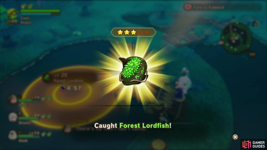 As its name implies, you can find the Forest Lordfish in the first half of the Lulab Forest.
