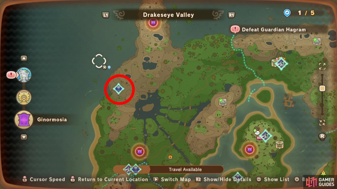 The location of Googlonardo&rsquo;s Tower on the map.
