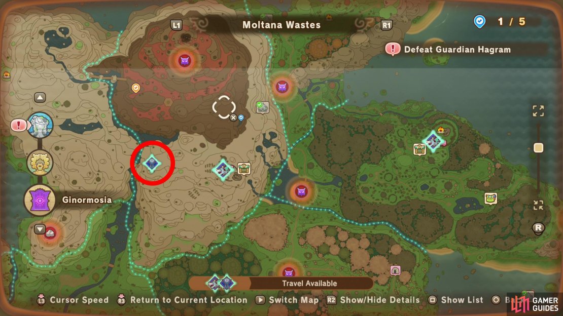 The location of Googlisha&rsquo;s Tower on the map.