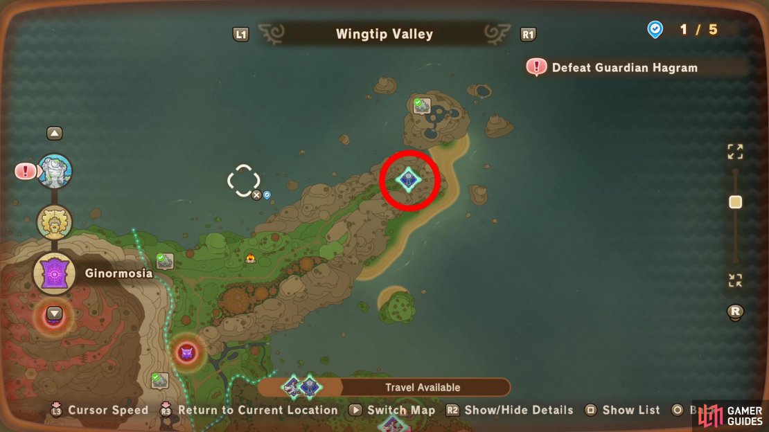 The location of Googloria&rsquo;s Tower on the map.