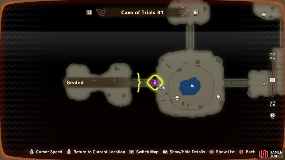 The sealed areas will have this icon on the map, when you explore the dungeons.