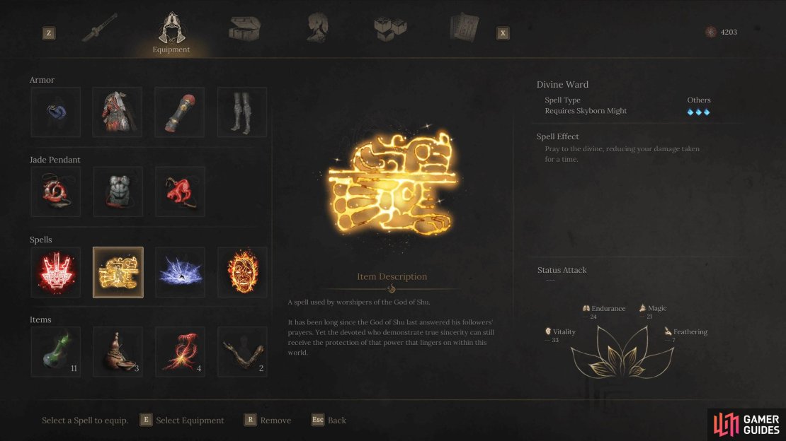 Although spells aren’t used for this build, there are a few support skills worth taking.