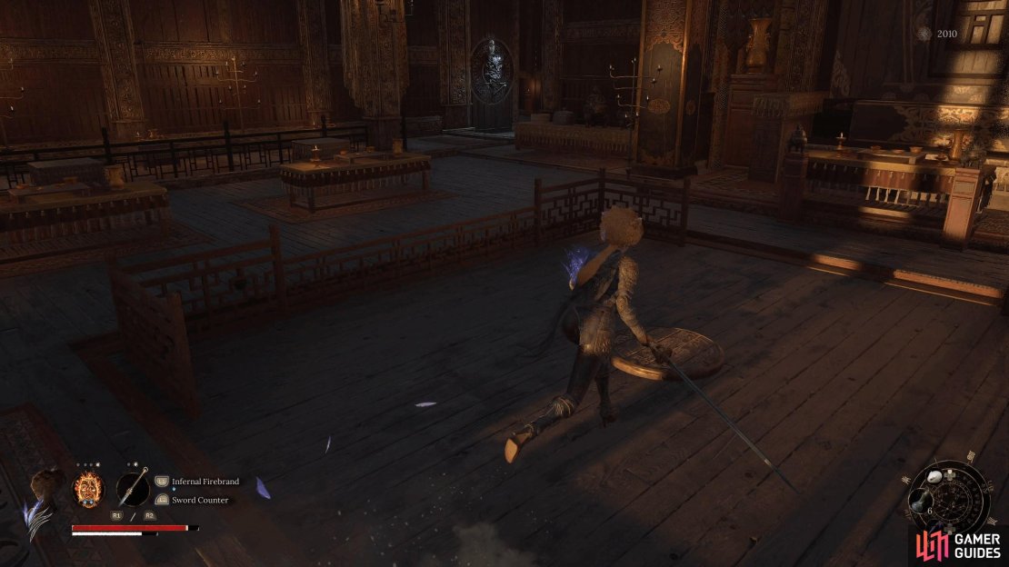 In Snowfall Palace, make your way to the elevator and stand on the switch to go to the next floor.