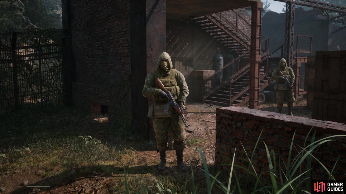 Rassvet will have a number of guards stationed, so sneak or knock them out.