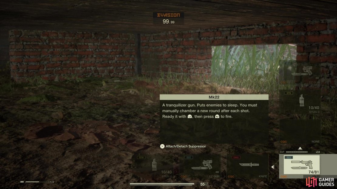 If you&rsquo;re going for no kills, don&rsquo;t forget to re-equip the Mk22.