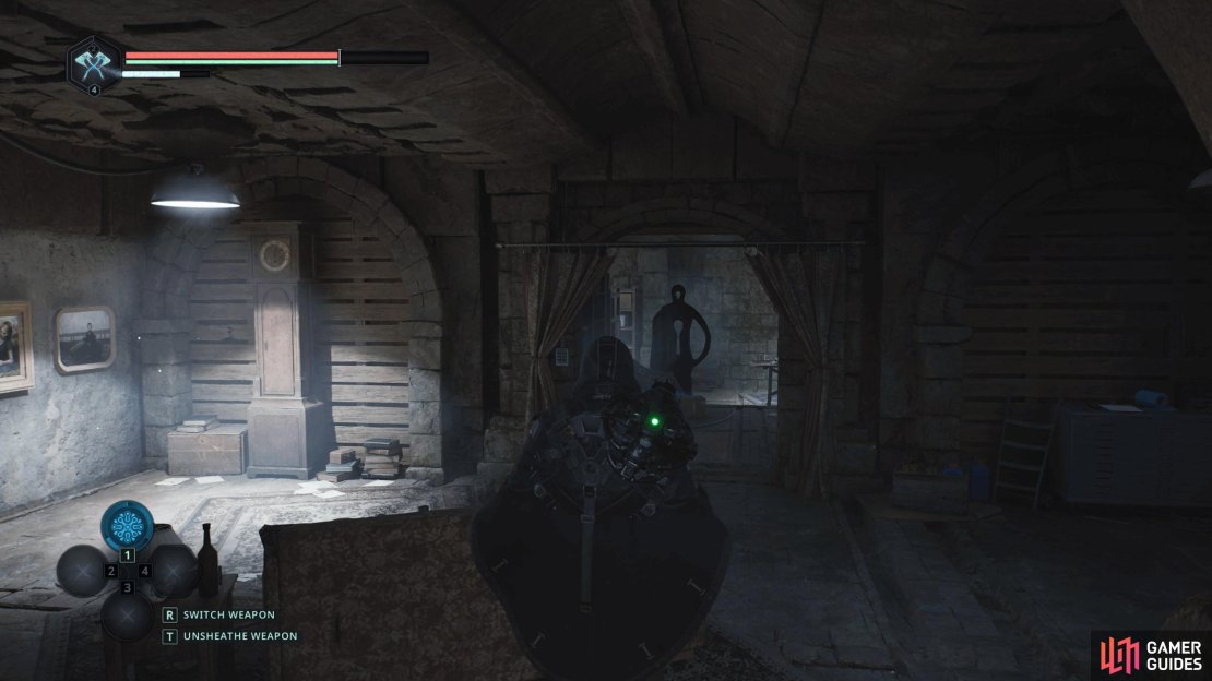 In the basement of Vitalis&rsquo; Home is a secret office hidden behind a code-locked door.