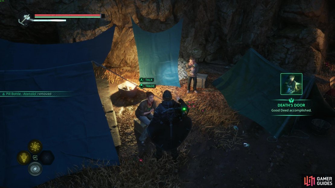 Here&rsquo;s how to complete the Death&rsquo;s Door Good Deed in Hell is Us. Image via Gamer Guides / Nacon.