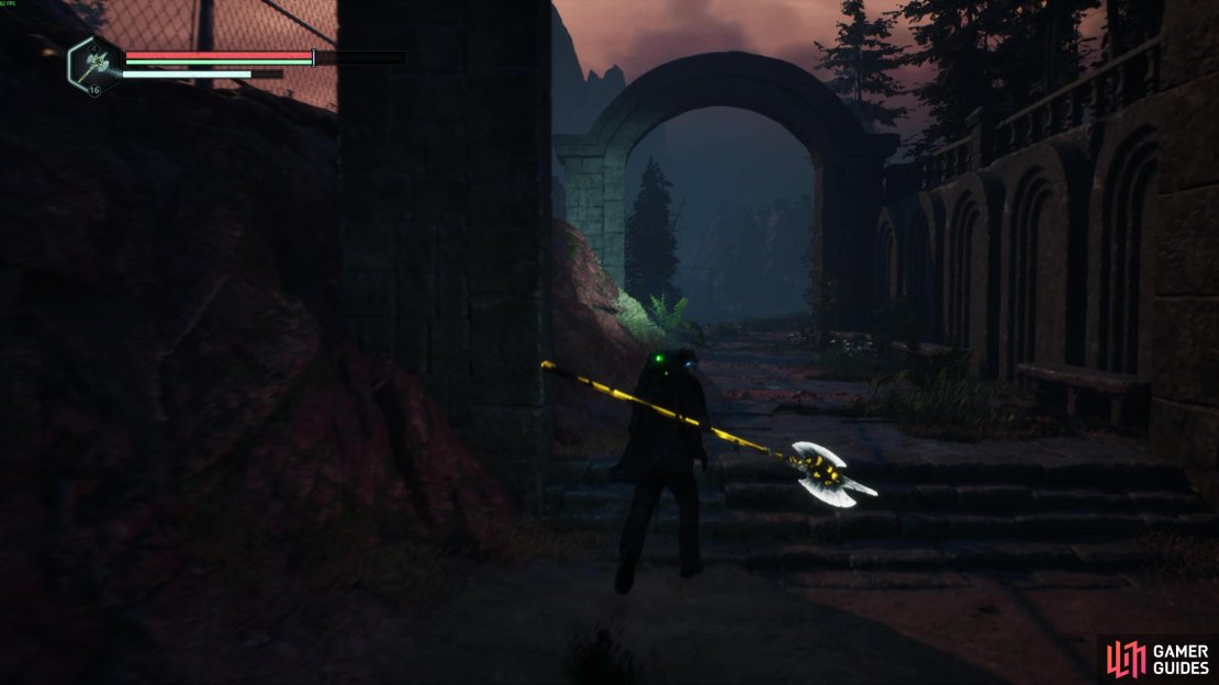 Go through this pathway on to access the Field Camp. Image via Gamer Guides / Nacon.