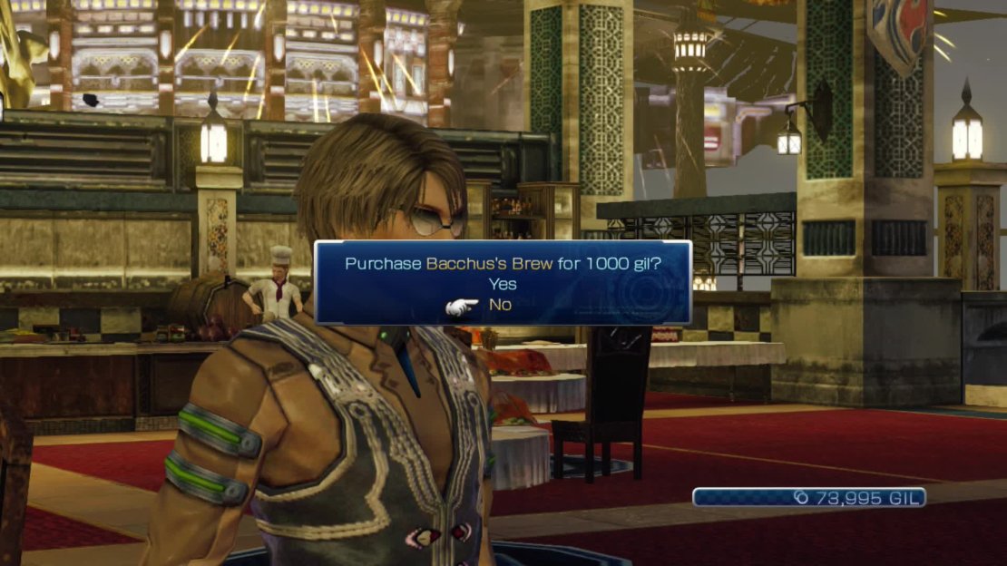 Speak to the Maitre D&rsquo; who will offer you the Bacchus&rsquo;s Brew.