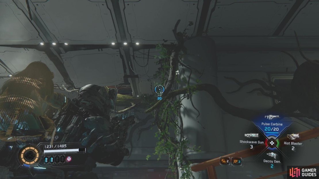 The first Mini Cabin in Sector 3 is along the wall just past where you create the first tree branch with a Gen Chip.