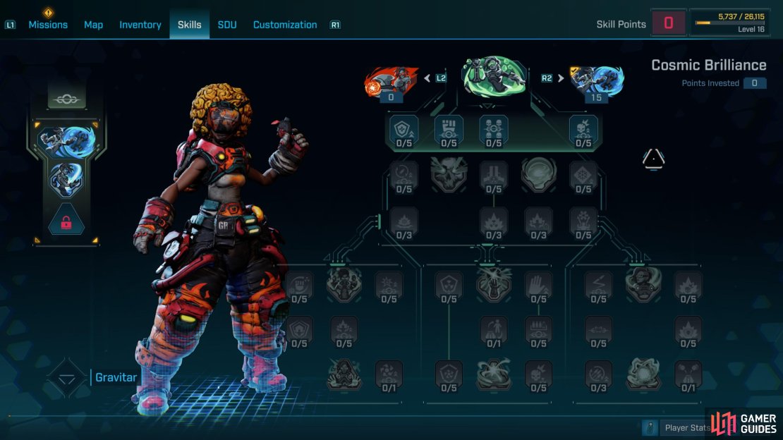 Harlowe&rsquo;s Cosmic Brilliance skill tree