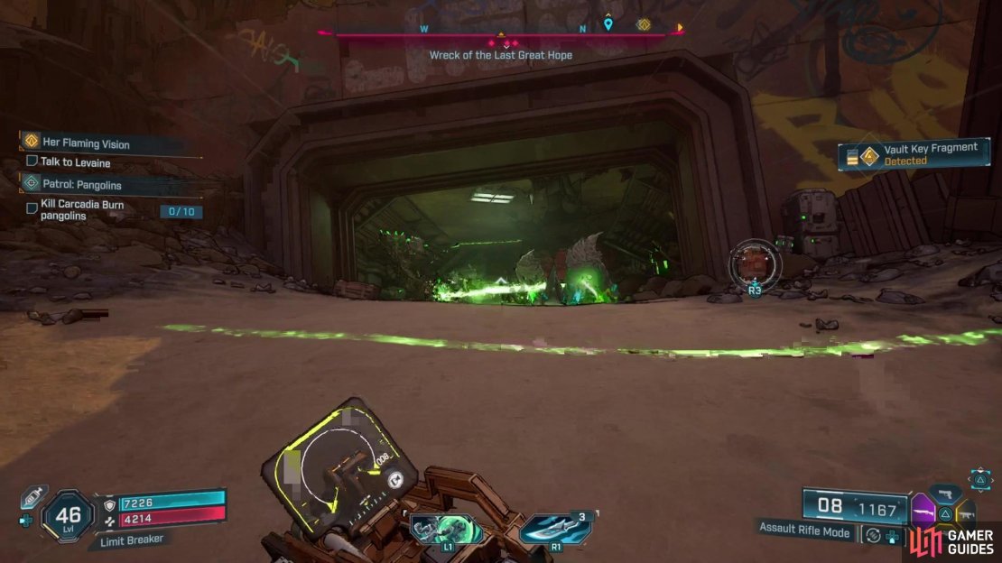 Go to the southern side of the Wreck of the Last Great Hope location to find this opening.