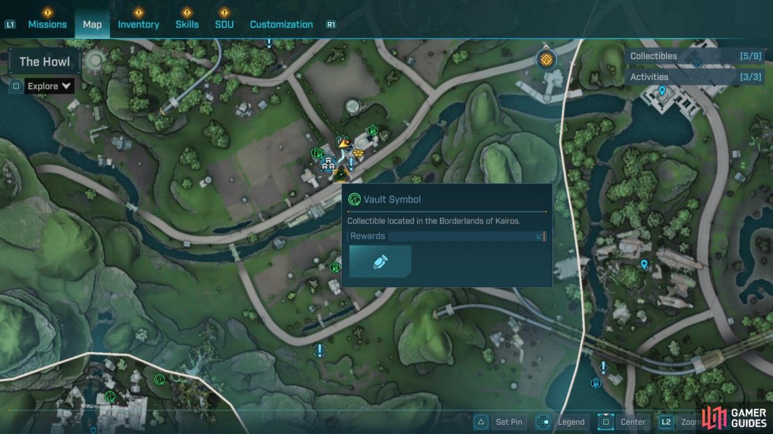 The fourth symbol is located at The Launchpad, a faction town in The Howl.