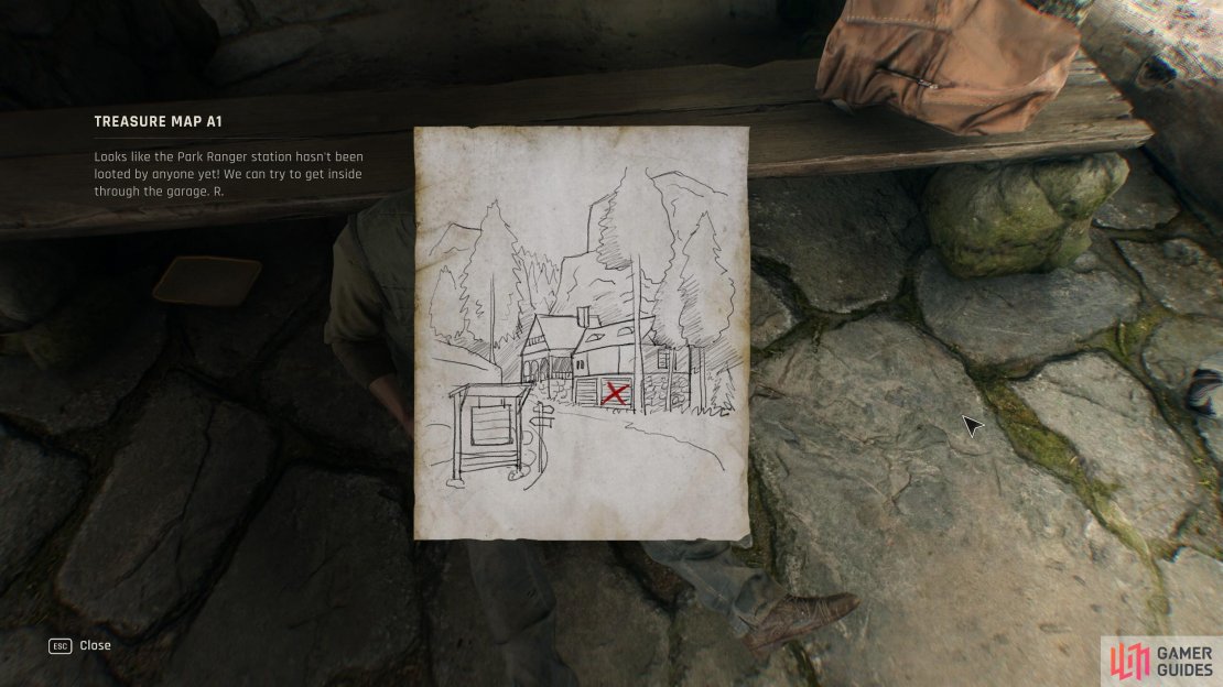 You can get this map from a bench southeast from the Monastery by one of those observation deck picnic areas. Image via Gamer Guides / Techland.