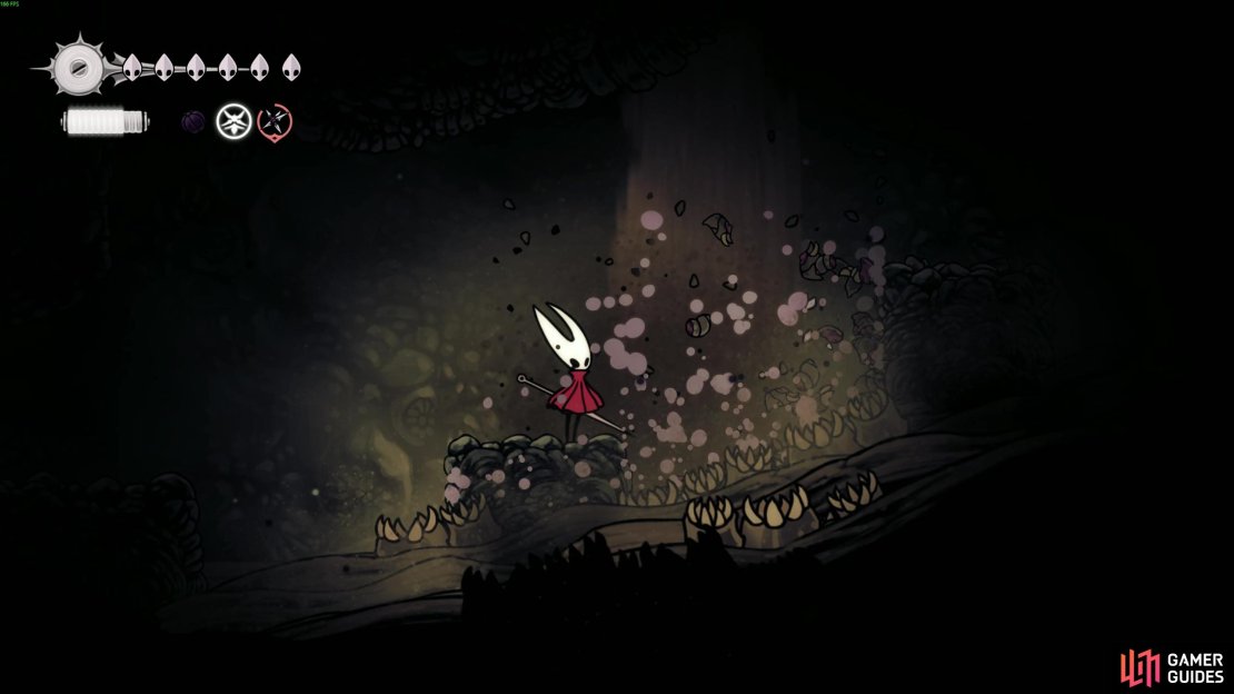 Here&rsquo;s how to kill Sand Carvers in Hollow Knight Silksong. Image via Gamer Guides/ Team Cherry.