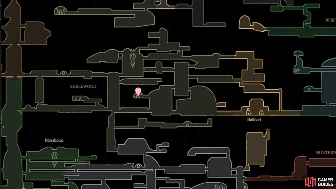You can find Greyroot&rsquo;s location over here, who you can take the Twisted Bud to. Image via Gamer Guides.