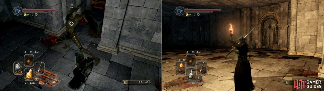 5 Ruined Sentinels versus 1 sounds fair doesn&rsquo;t it? And the door you want to light up to get out of here.
