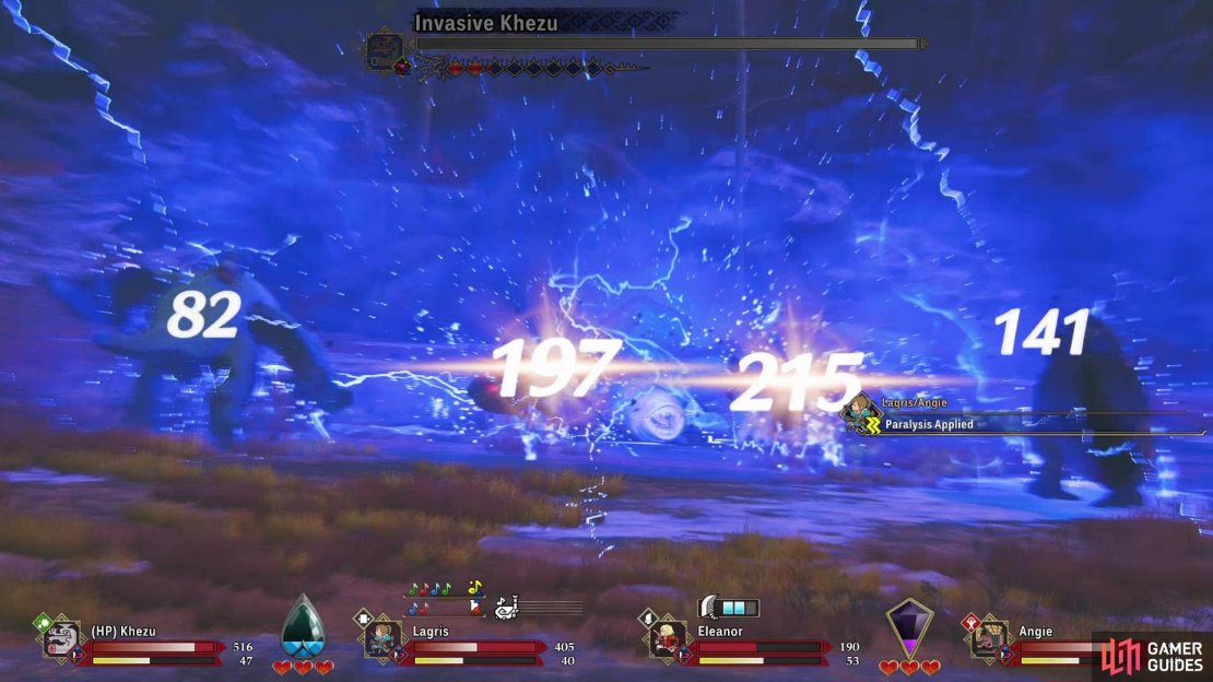 You’ll need to endure a “Thunder Zone” attack and hope you don’t get paralyzed!